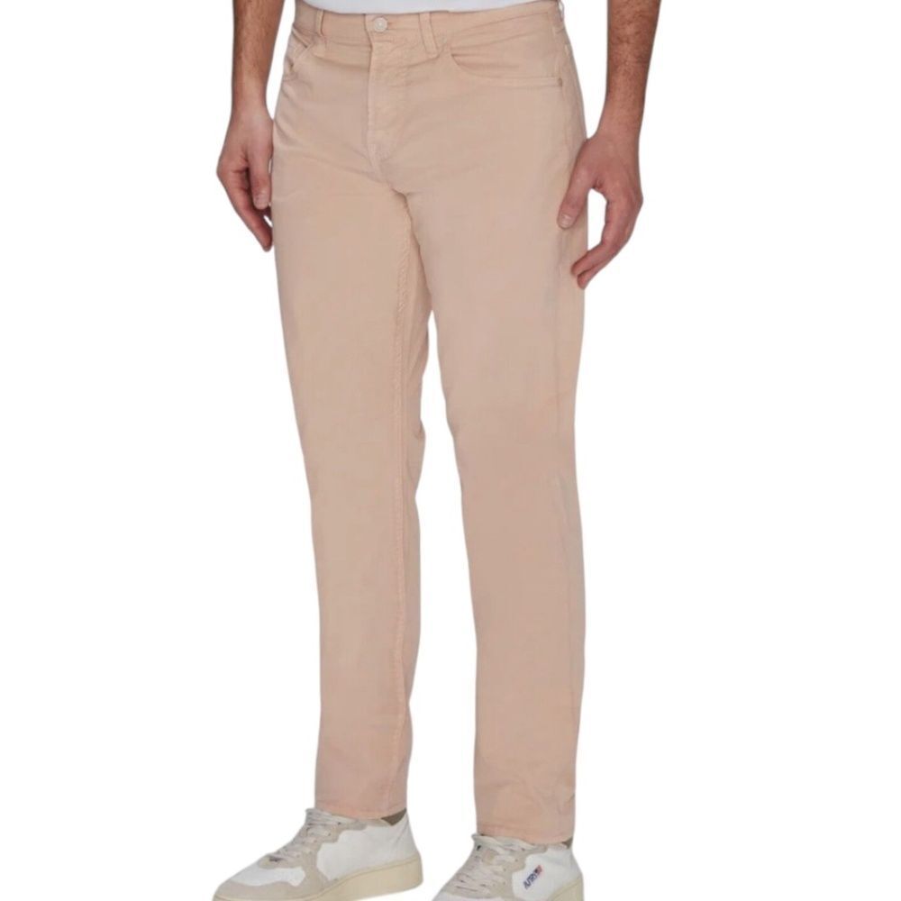 7 For All Mankind Adrien Slim Tapered Chino Size 28 Tangerine Italian Fabric